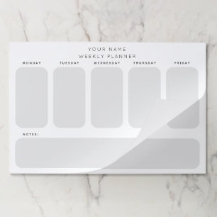 Bloc De Hojas Planificación de semana laboral Organización de Of