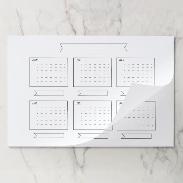 Bloc De Hojas Planificador de la semana (Plegada)