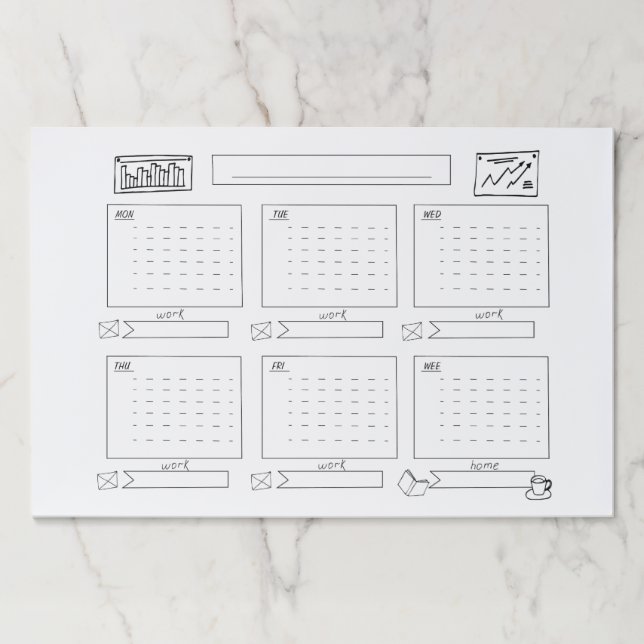 Bloc De Hojas Planificador de la semana (Anverso)