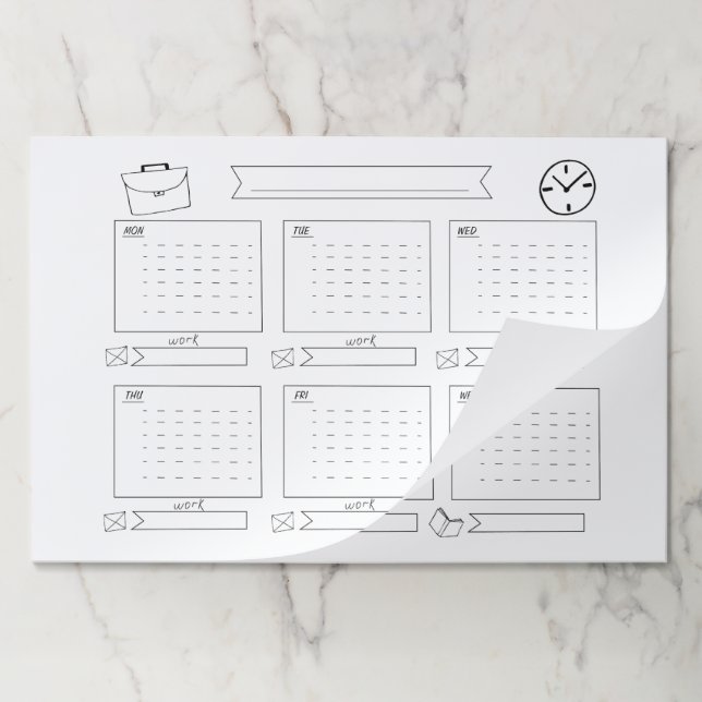 Bloc De Hojas Planificador de la semana (Plegada)