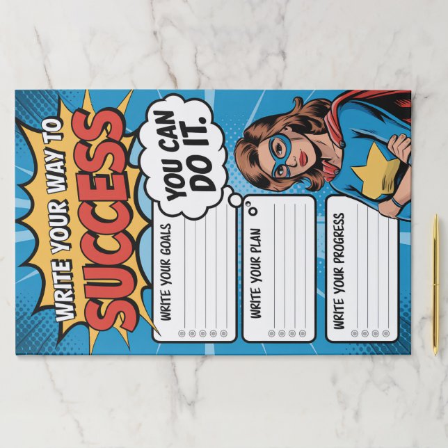 Bloc De Hojas Planificador de superhéroes motivacionales (In situ)