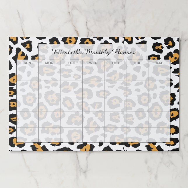 Bloc De Hojas Planner de mes en blanco personalizado para la imp (Anverso)