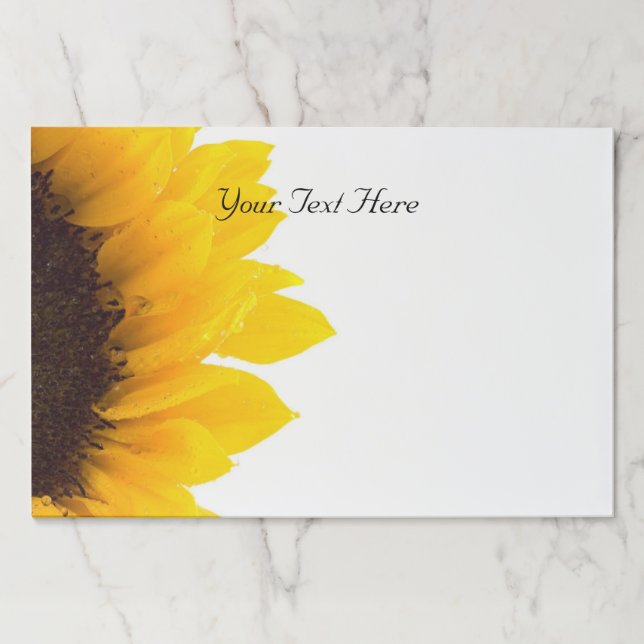 Bloc De Hojas Plantilla de girasol (Anverso)