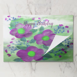 Bloc De Hojas Plaquetas de papel de color púrpura negrita