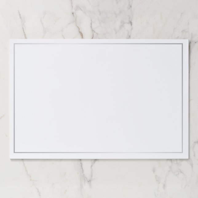 Bloc De Hojas Plata en blanco (Anverso)