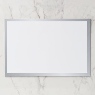 Bloc De Hojas Plata en blanco