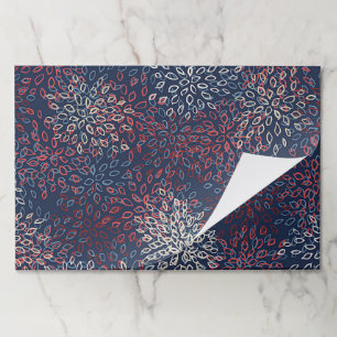 Bloc De Hojas Plátanos de papel de flores patrióticas