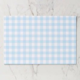 Bloc De Hojas Plazas de papel de gingham azul