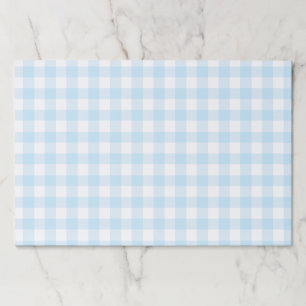 Bloc De Hojas Plazas de papel de gingham azul