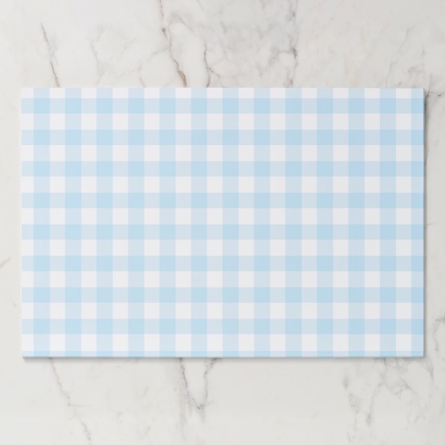 Bloc De Hojas Plazas de papel de gingham azul (Anverso)