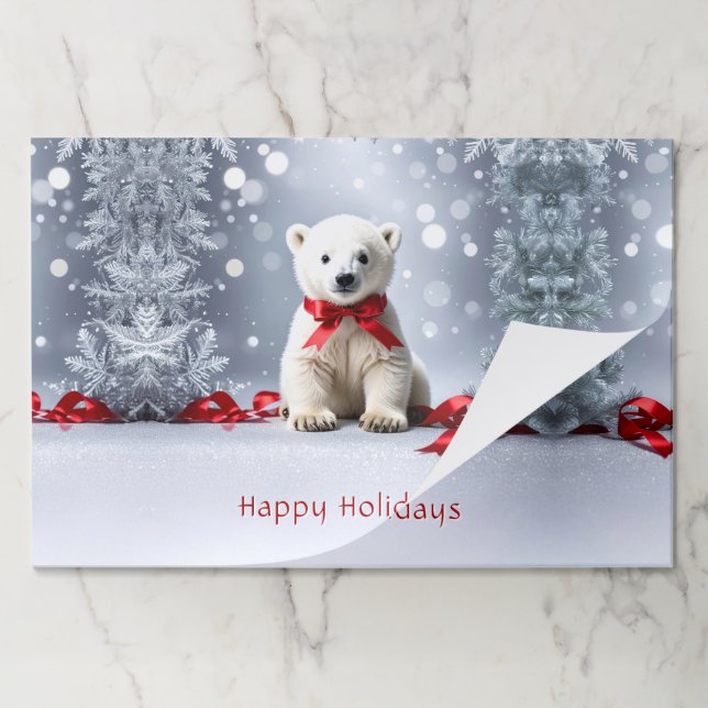 Bloc De Hojas Polar Bear Christmas Holiday Tearaway (Plegada)