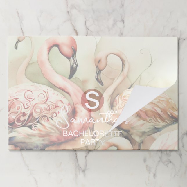 Bloc De Hojas Posavasos de papel para fiestas de flamencos (Plegada)