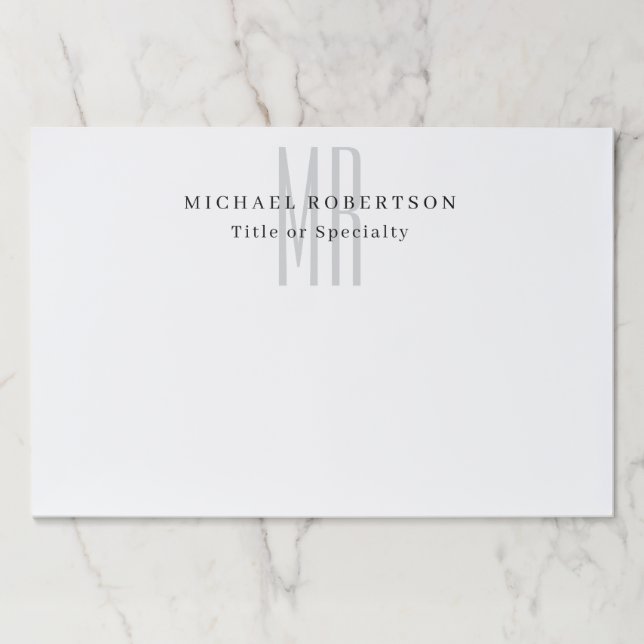 Bloc De Hojas Professional Classical Monogram Minimalist Plain (Anverso)