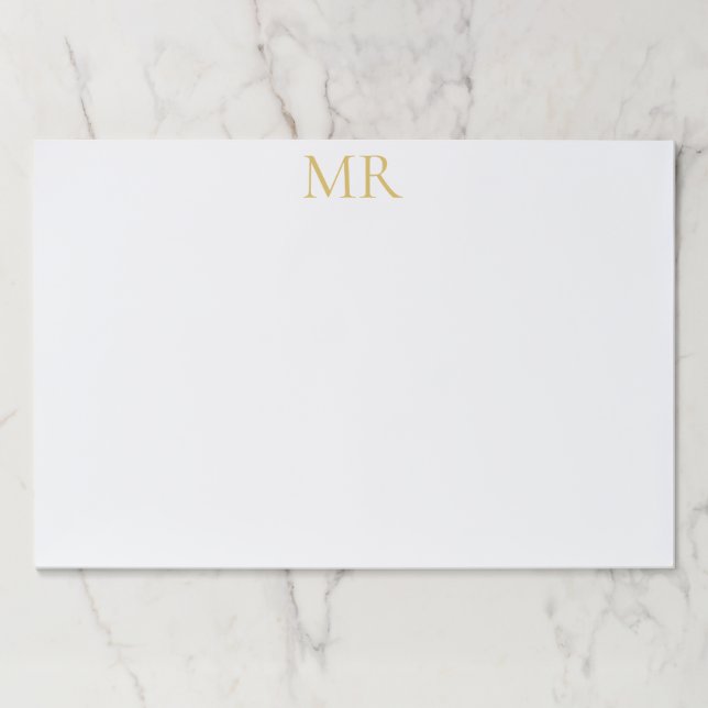 Bloc De Hojas Professional Monogram Minimalist Plain Name (Anverso)