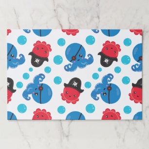 Bloc De Hojas Pulpo pirata, patrón de pulpo, animales marinos