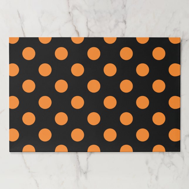 Bloc De Hojas Punto de polka negra Naranja de Halloween (Anverso)