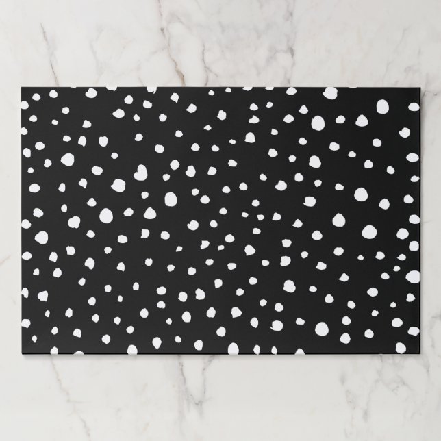 Bloc De Hojas Puntos dálmatas, puntos dálmatas, blanco y negro (Anverso)