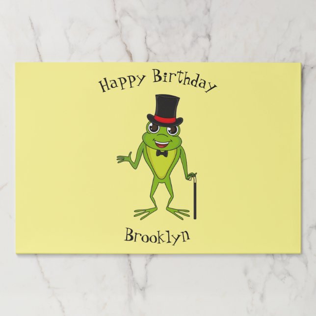 Bloc De Hojas Rana divertida con personalizado de sombrero super (Anverso)