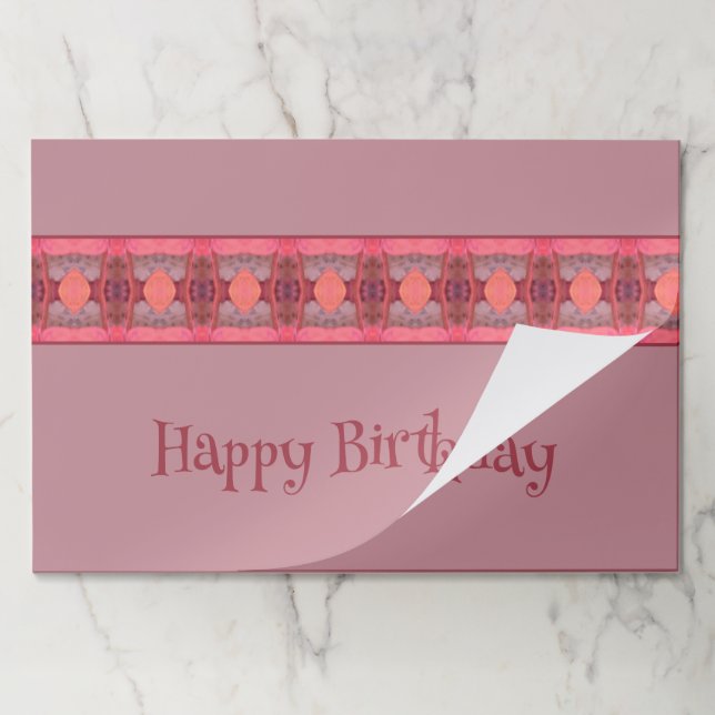 Bloc De Hojas Raspberry Plum Y Peach Pattern (Plegada)