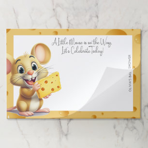 Bloc De Hojas Ratón pequeño en Baby Shower de queso