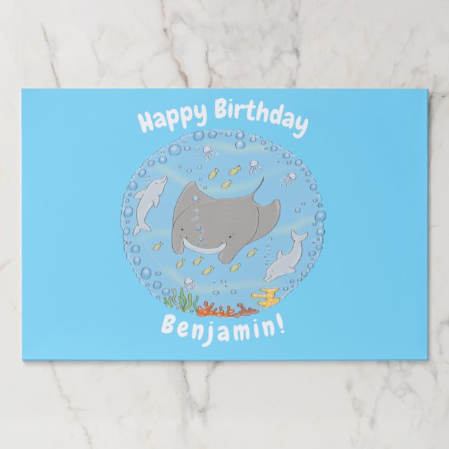 Bloc De Hojas Rayo de manta y burbujas ilustracion personalizado (Anverso)