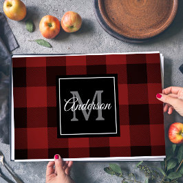 Bloc De Hojas Red Buffalo Plaid | Personal Inicial | Papel de re