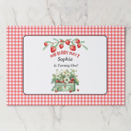 Bloc De Hojas Red Gingham Nuestro Berry First Baby Paper Placema