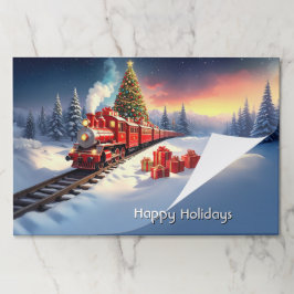 Bloc De Hojas Red Train Christmas Tree Holiday Tearaway