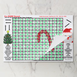 Bloc De Hojas Restaurant Kids 25 Word Search Santa