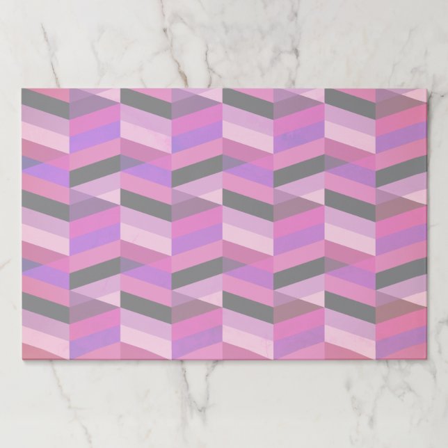 Bloc De Hojas Resumen Chevron/Herringbone | Púrpura y violeta (Anverso)