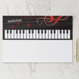 Bloc De Hojas Resumen De Piano Y Clef