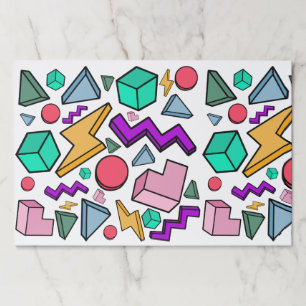 Bloc De Hojas Retro de cosecha estética de los años 80