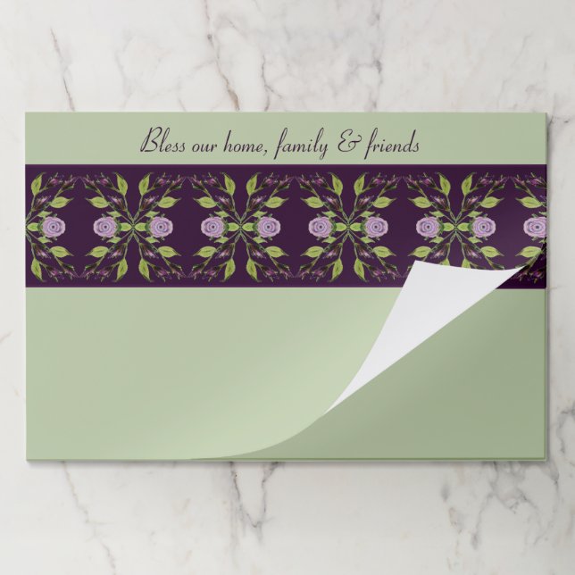 Bloc De Hojas Rico morado y verde suave (Plegada)