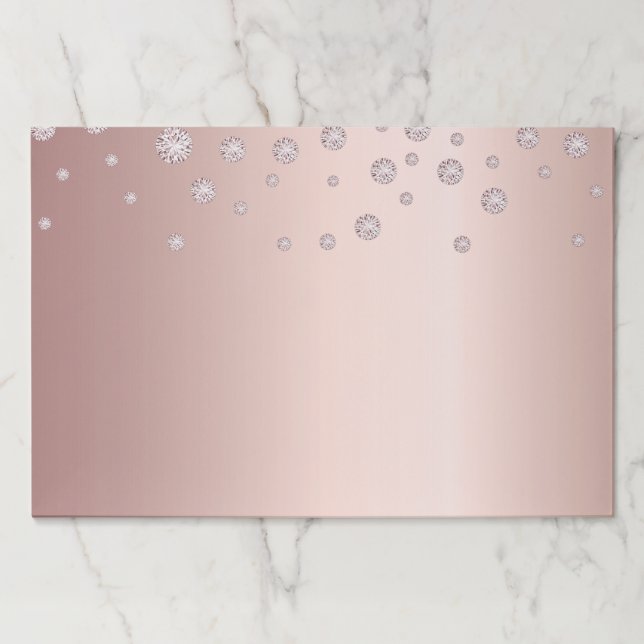 Bloc De Hojas Rosa oro diamantes rosados papel carnoso (Anverso)