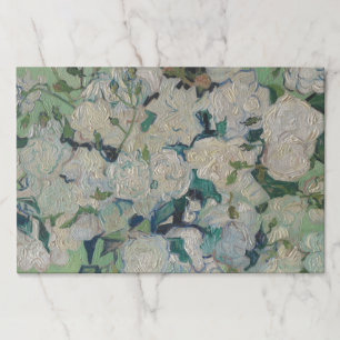 Bloc De Hojas Rosas de la pintura de Van Gogh de la época vintag