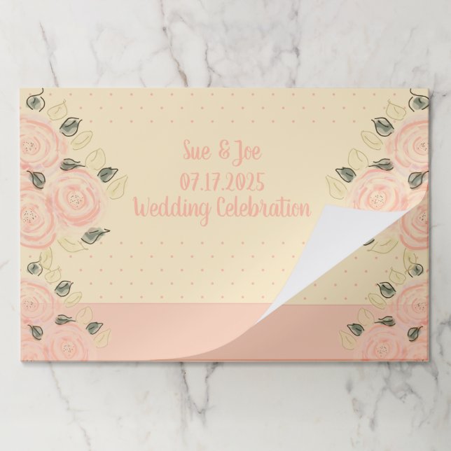 Bloc De Hojas Rosas rosas Y Puntos De Polka Grandes (Plegada)