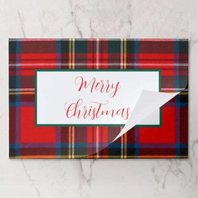 Bloc De Hojas Royal Stewart Merry Christmas Placemat (Plegada)