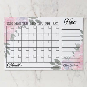 Bloc De Hojas Rubor Watercolor Floral Desktop Tearaway Paper Pad