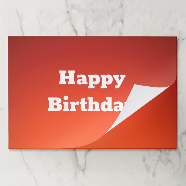 Bloc De Hojas Rusty Naranja de papel Placemats 25 Pieza Set (Plegada)