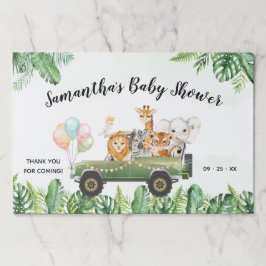 Bloc De Hojas Safari Animales Placemat de papel de jungla tropic