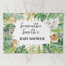 Safari Baby Animals Baby Shower Lear Away Placemat