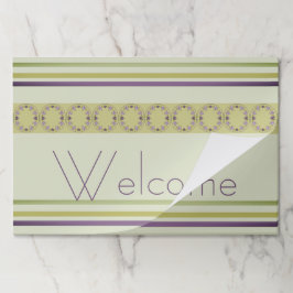 Bloc De Hojas Sage Green Plum Purple Stripe