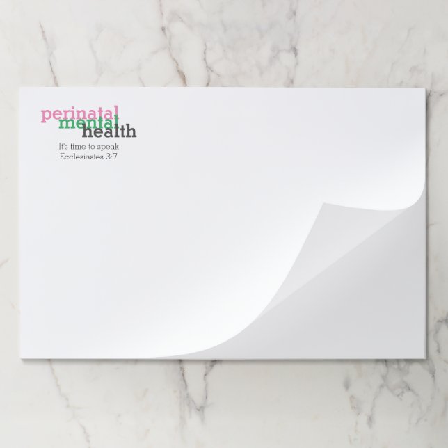 Bloc De Hojas Salud mental | CONCIENCIACIÓN PERINATAL (Plegada)