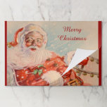 Bloc De Hojas Santas Sleigh Ride Vintage Christmas Placemat<br><div class="desc">Aquí viene Santa Claus a través de la nieve y la ventisca en la víspera de los Navidades en esta maravillosa plaza de vacaciones.</div>