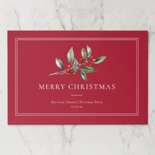 Bloc De Hojas Sencillos Navidades Elegantes Placemat Papel Botán