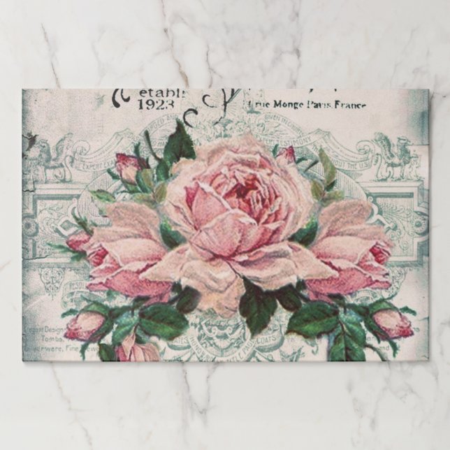 Bloc De Hojas shabby chic, desoupage, victoriano, moda francesa, (Anverso)
