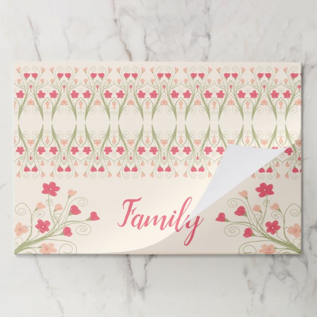 Bloc De Hojas Shabby Chic Floral rosa (Plegada)