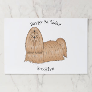 Bloc De Hojas Shih tzu personalizado de pelo largo ilustracion