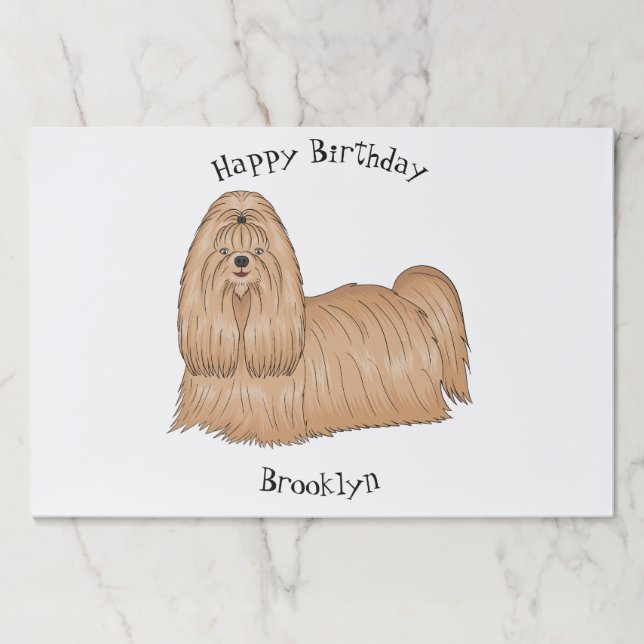 Bloc De Hojas Shih tzu personalizado de pelo largo ilustracion (Anverso)