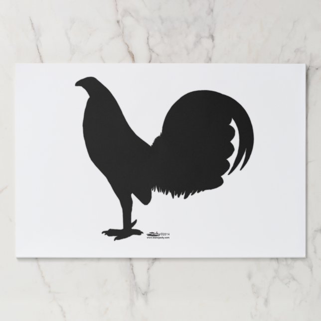 Bloc De Hojas Silueta del gallo del gallo de pelea (Anverso)